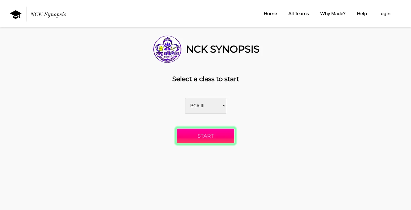 NCK SYNOPSIS project preview